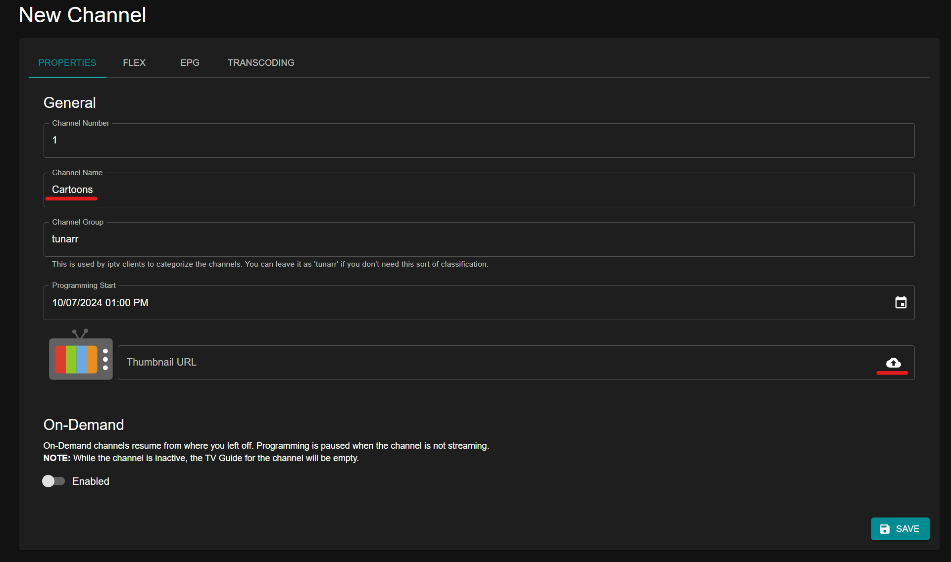 Channel Configuration